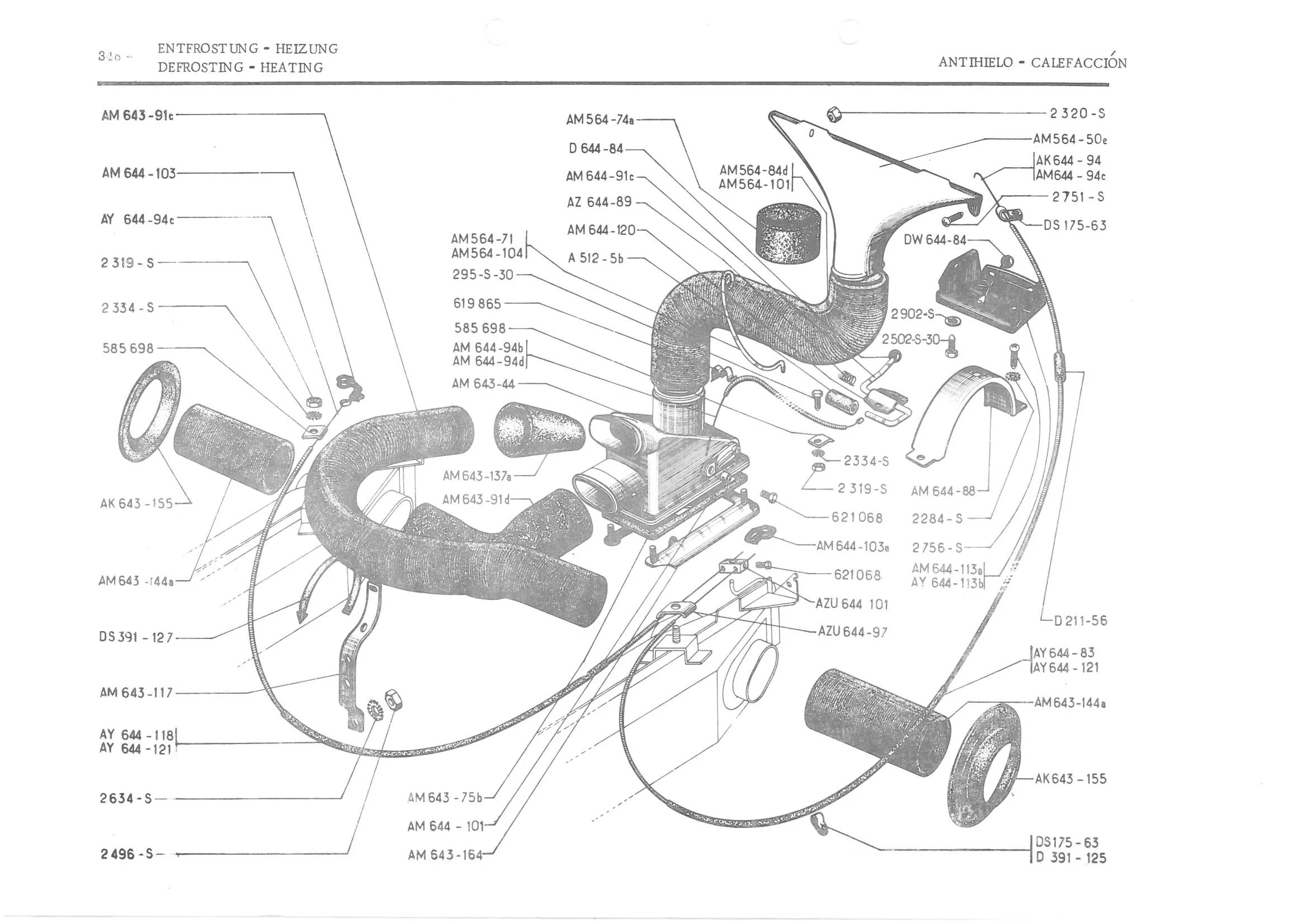 DEFROSTING - HEATING, page 427 of 647 — 486 Parts Catalogue — Ami 6