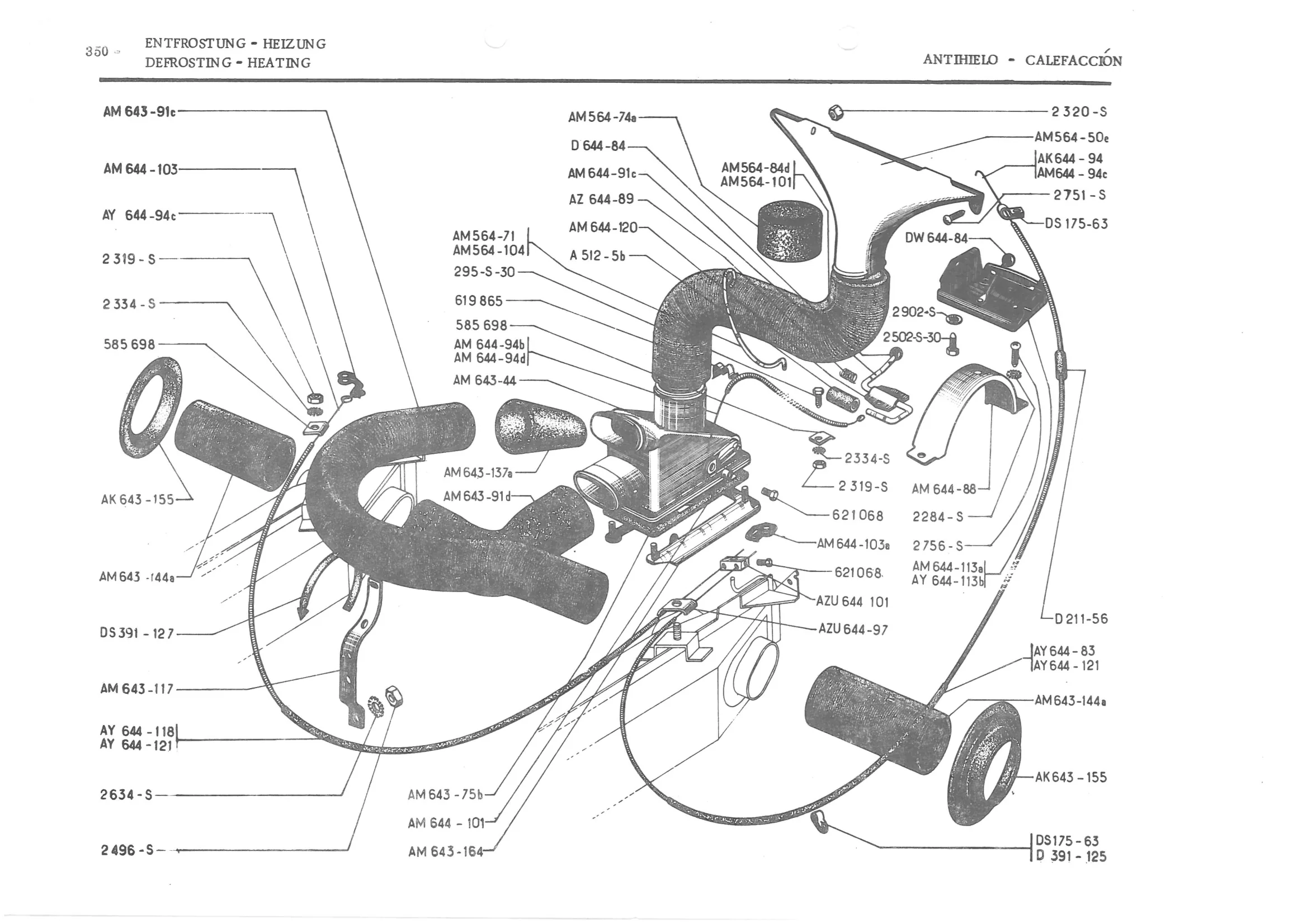 DEFROSTING - HEATING, page 429 of 647 — 486 Parts Catalogue — Ami 6