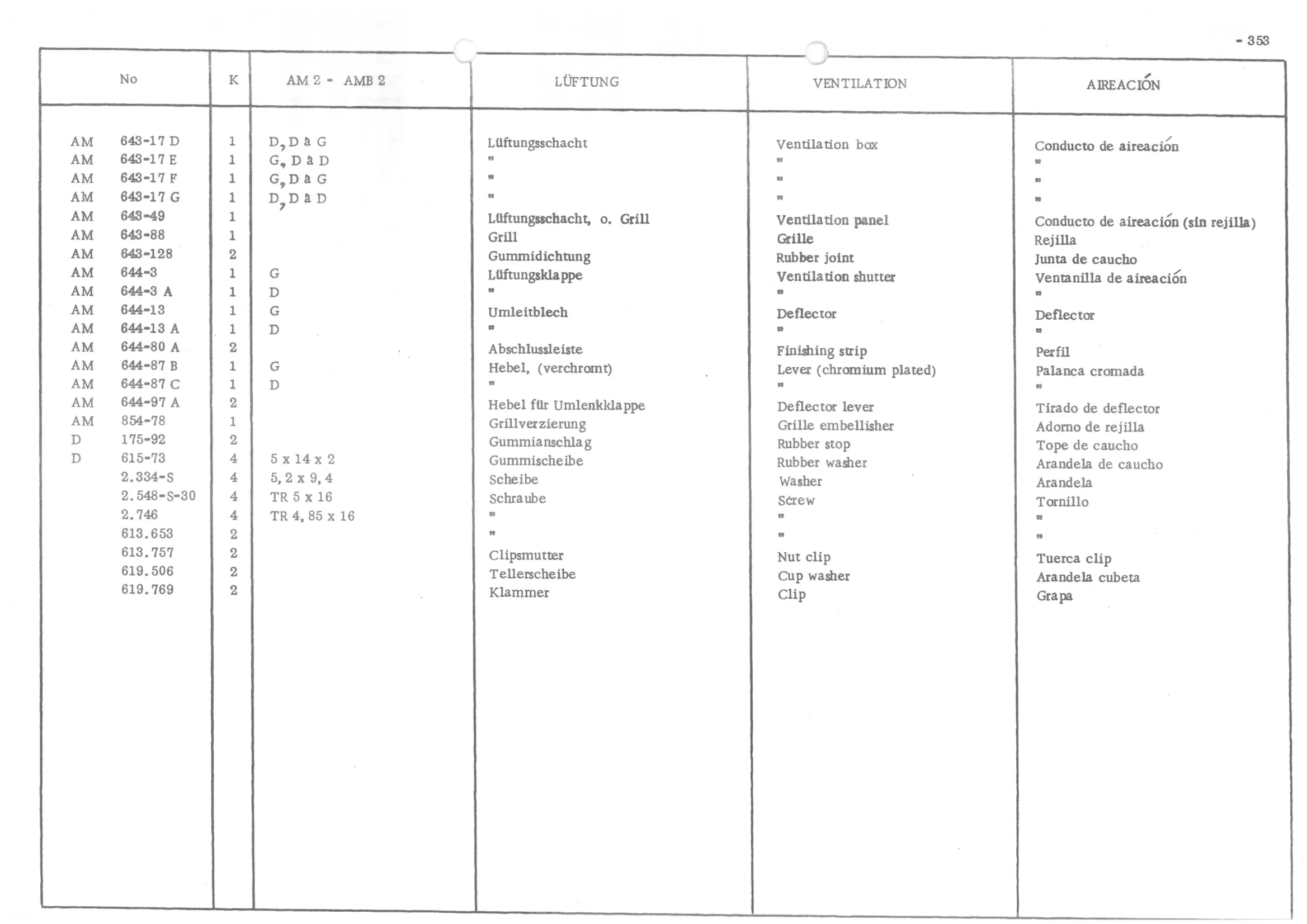 DEFROSTING - HEATING, page 432 of 647 — 486 Parts Catalogue — Ami 6