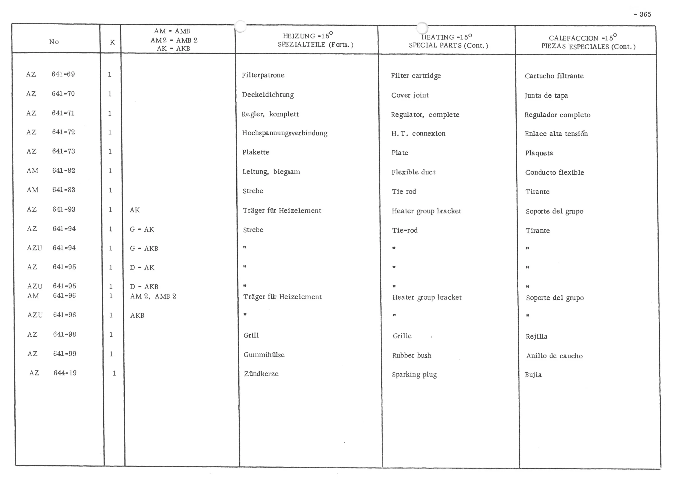 DEFROSTING - HEATING, page 444 of 647 — 486 Parts Catalogue — Ami 6