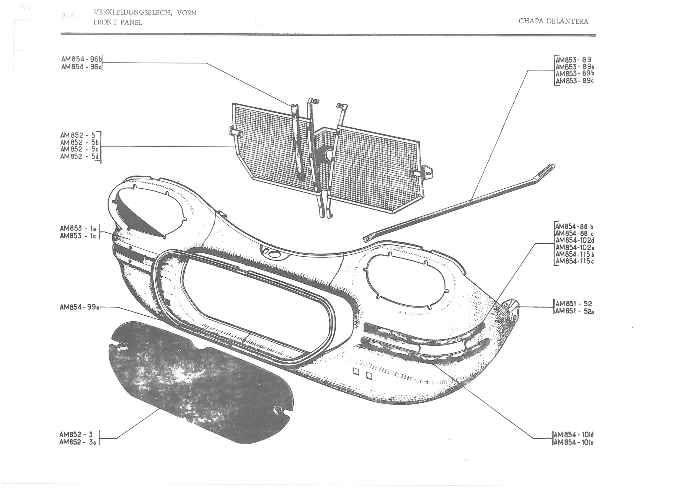 : FRONT PANEL, page 469 of 647 — 486 Parts Catalogue — Ami 6