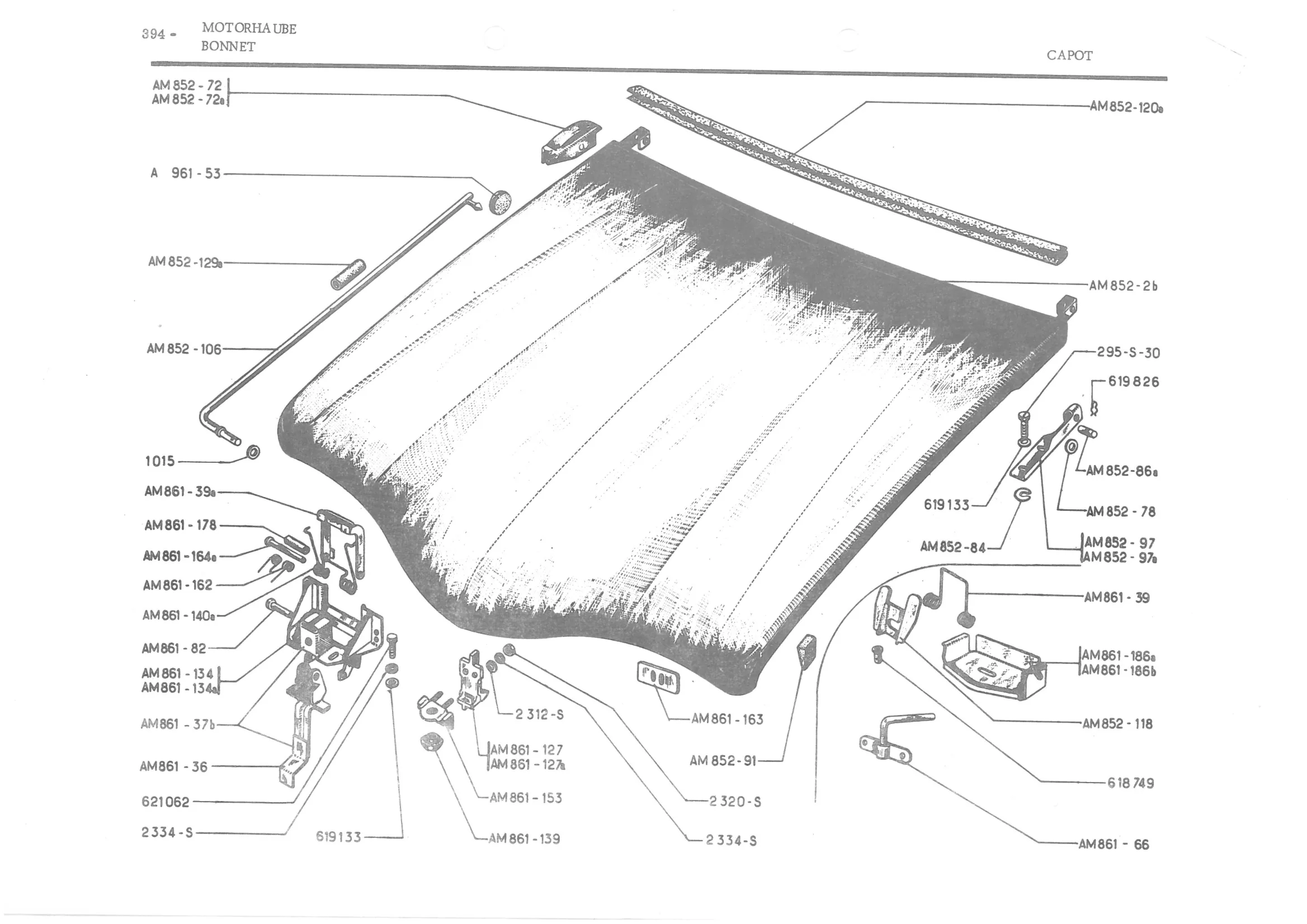 : FRONT PANEL, page 473 of 647 — 486 Parts Catalogue — Ami 6