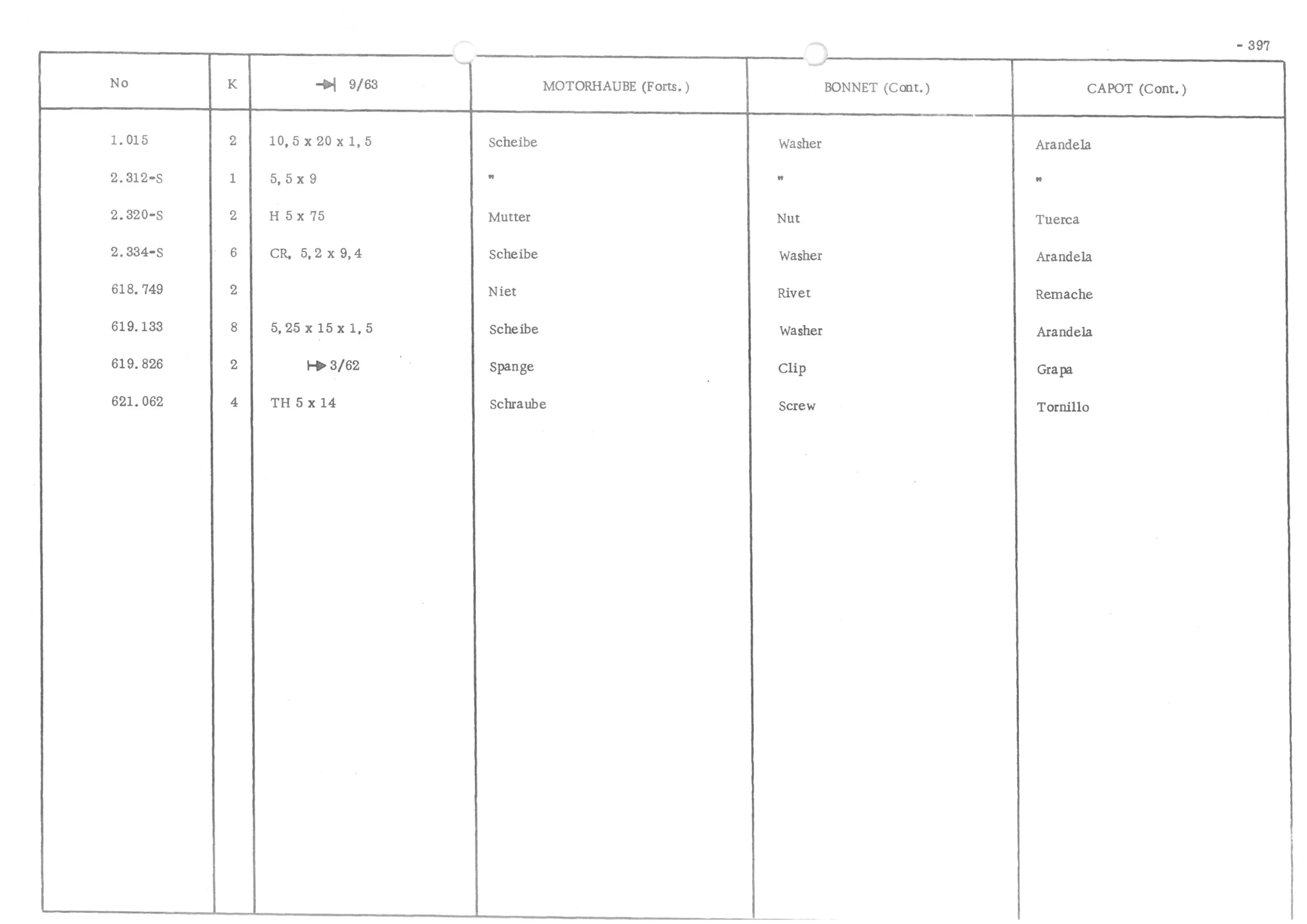 : FRONT PANEL, page 476 of 647 — 486 Parts Catalogue — Ami 6