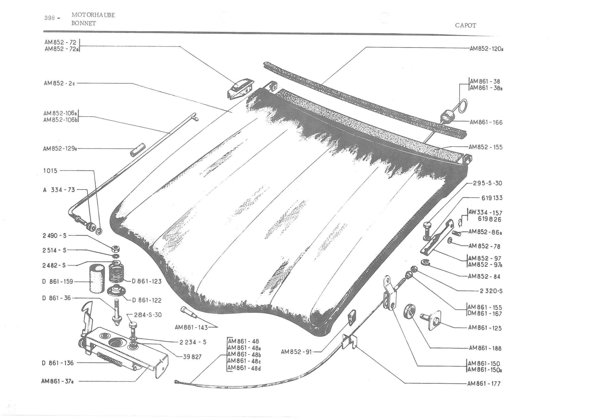 : FRONT PANEL, page 477 of 647 — 486 Parts Catalogue — Ami 6