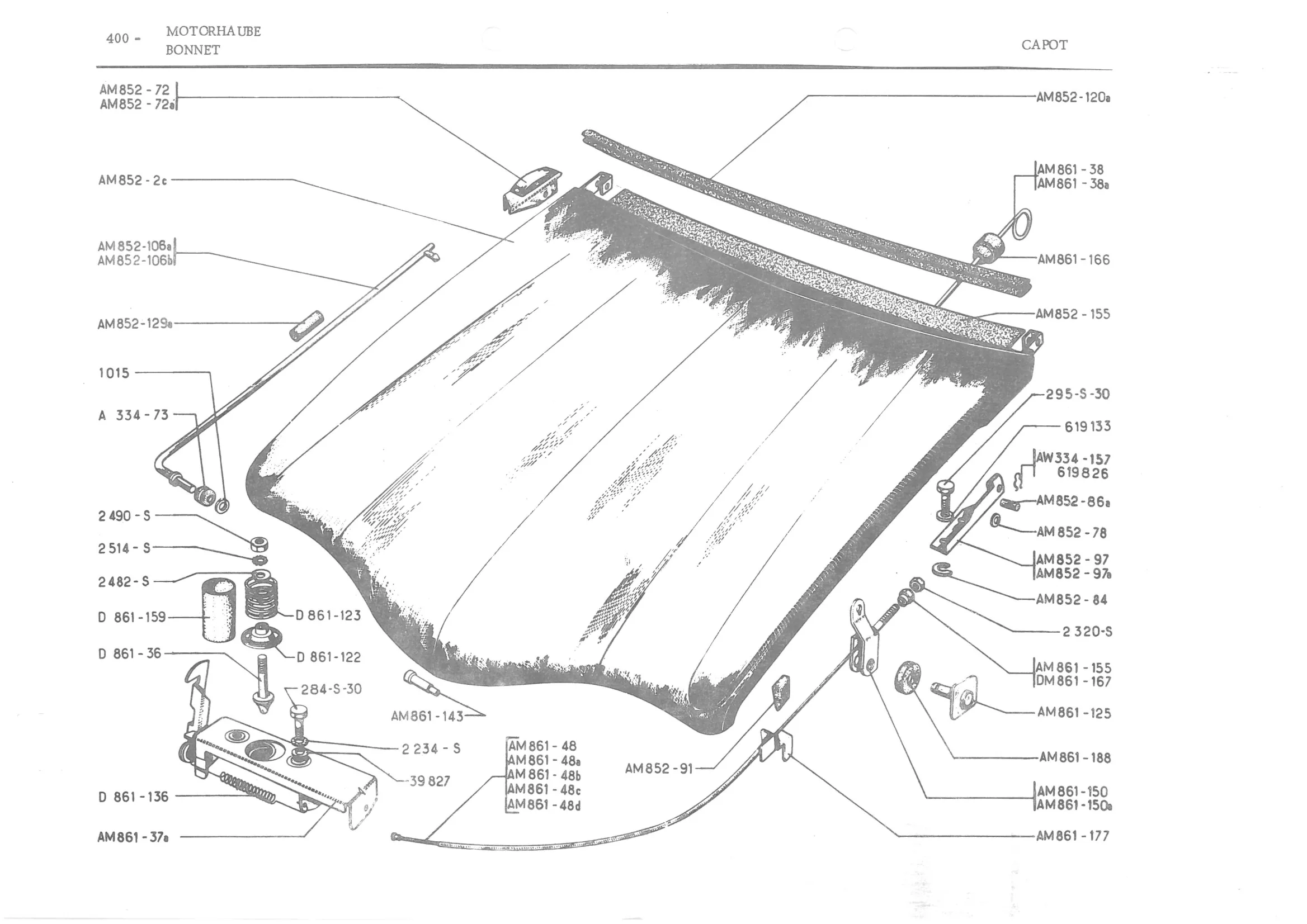 : FRONT PANEL, page 479 of 647 — 486 Parts Catalogue — Ami 6