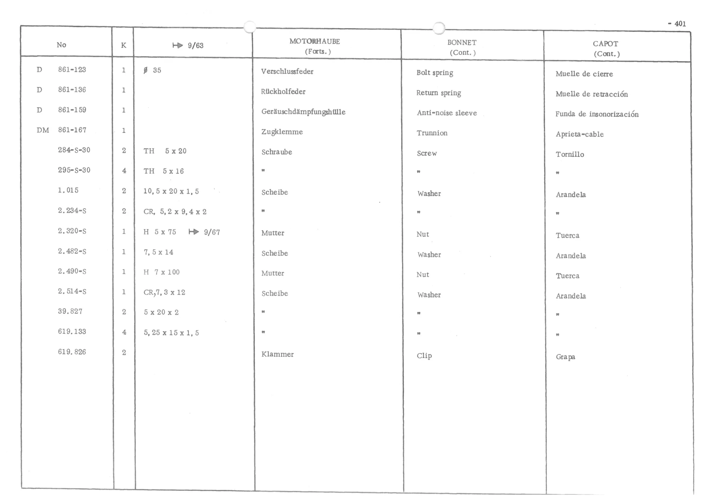 : FRONT PANEL, page 480 of 647 — 486 Parts Catalogue — Ami 6