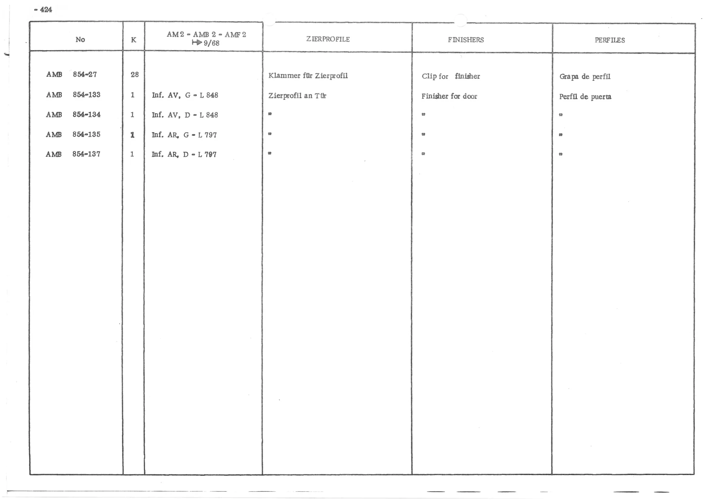 LOCKS - HANDLES, page 503 of 647 — 486 Parts Catalogue — Ami 6
