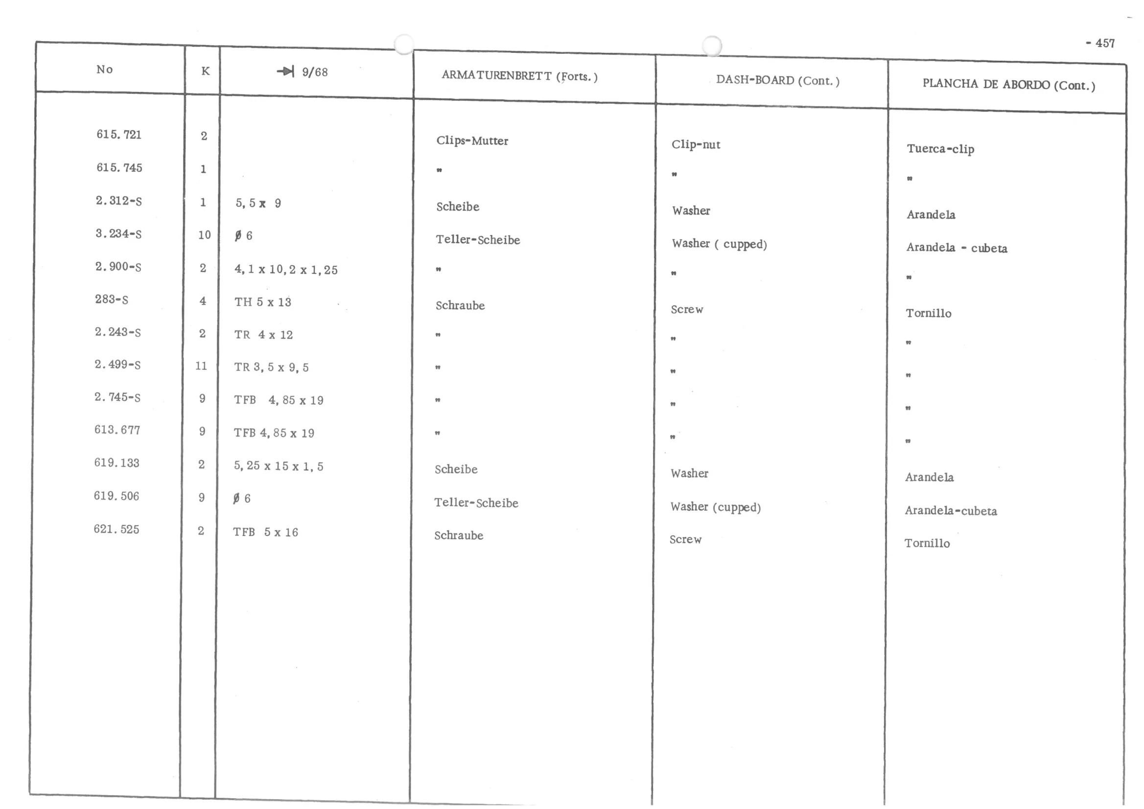 REAR DOOR LOCK ‘, page 536 of 647 — 486 Parts Catalogue — Ami 6
