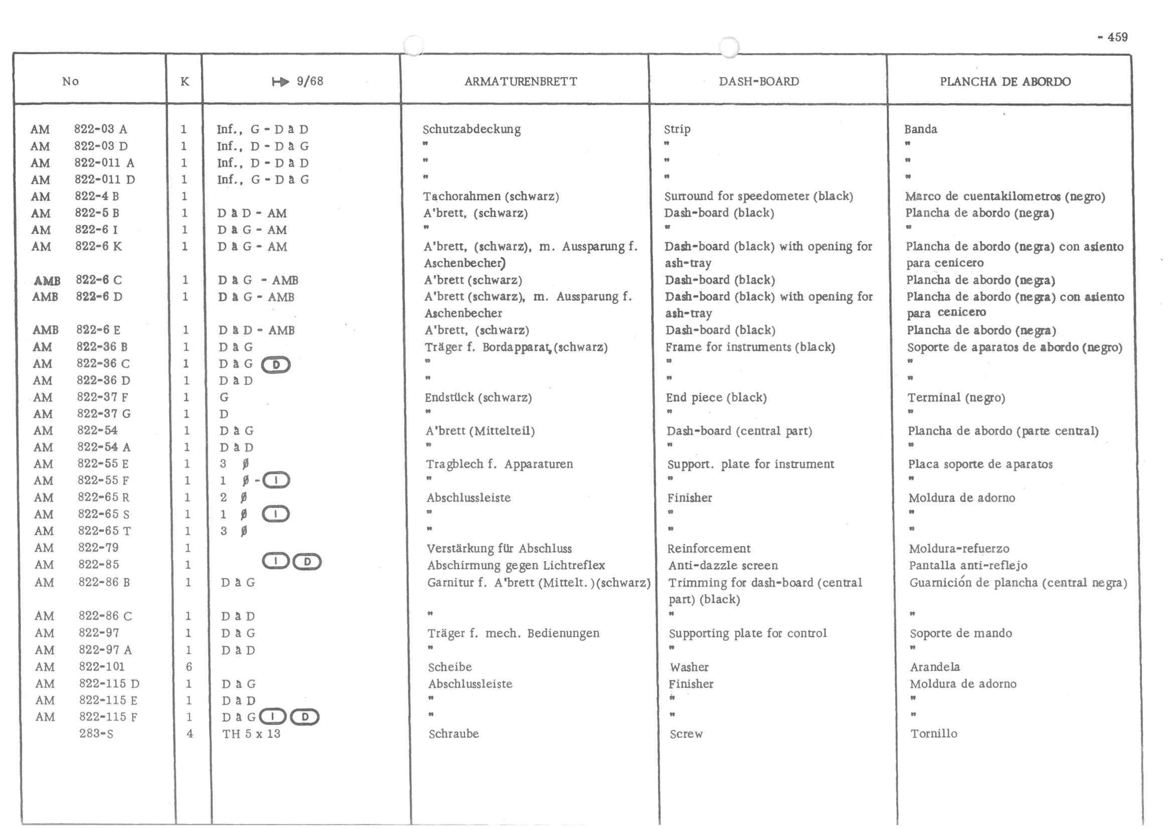REAR DOOR LOCK ‘, page 538 of 647 — 486 Parts Catalogue — Ami 6