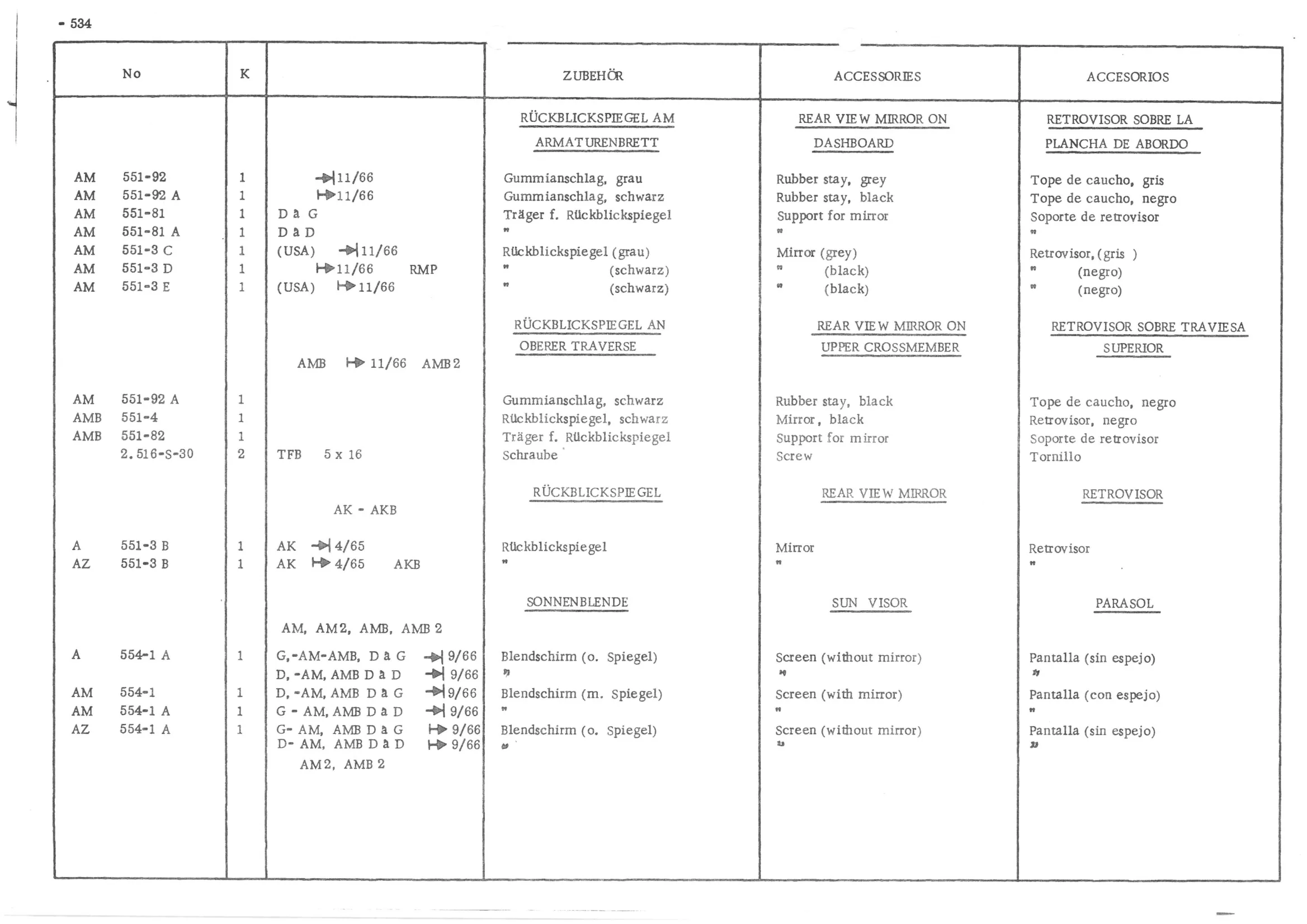 INNER TRIMMINGS - SOUND PROOFING - CARPETS, page 615 of 647 — 486 Parts Catalogue — Ami 6