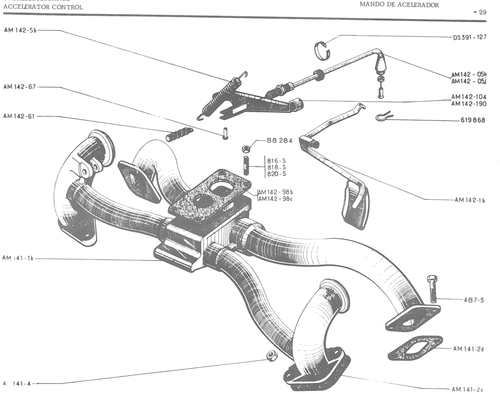 ACCELERATOR CONTROL, page 111 — 486 Parts Catalogue — Ami 6