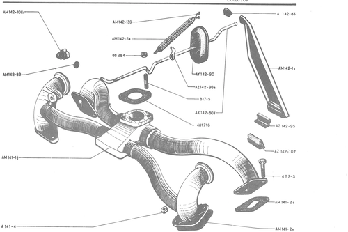 ACCELERATOR CONTROL - MANIFOLD, page 112 — 486 Parts Catalogue — Ami 6