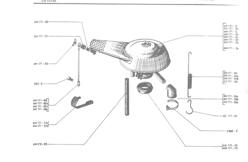 AIR FILTER, page 114 — 486 Parts Catalogue — Ami 6