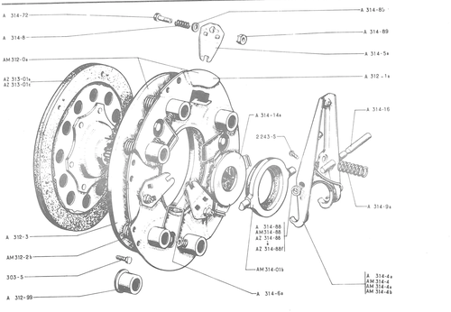 SET _NORMAL CLUTCH, page 128 — 486 Parts Catalogue — Ami 6
