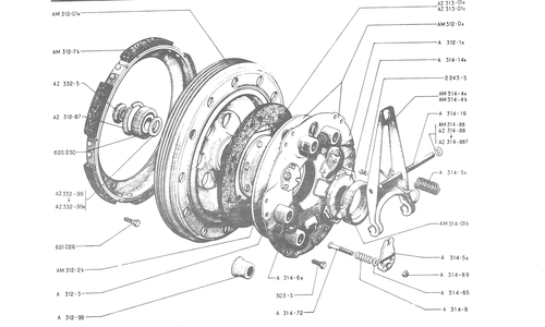 CENTRIFUGAL CLUTCH, page 134 — 486 Parts Catalogue — Ami 6