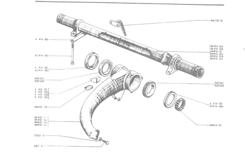 FRONT AXLE - CRowSMEMBER - ARMS, page 181 — 486 Parts Catalogue — Ami 6
