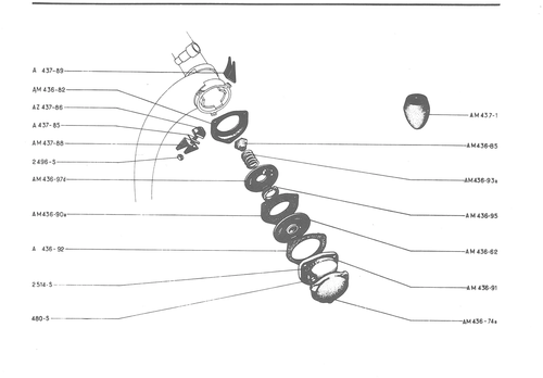 SUSPENSION - FRICTION UNITS-LIMITING STOPS, page 196 — 486 Parts Catalogue — Ami 6