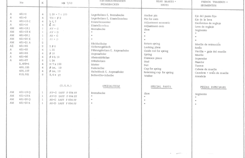 HIN TERRA DBREMSEN, page 227 — 486 Parts Catalogue — Ami 6