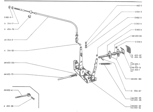 PEDAL GEAR, page 237 — 486 Parts Catalogue — Ami 6