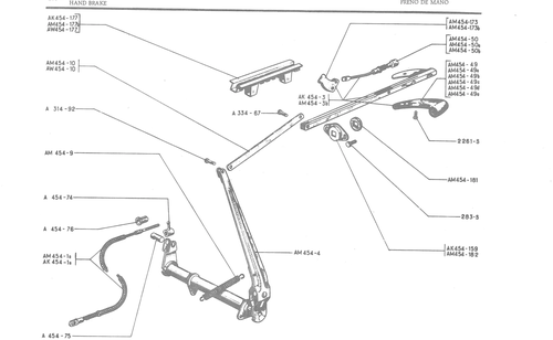 HAND BRAKE, page 267 — 486 Parts Catalogue — Ami 6