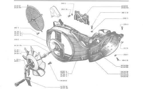 FAN - AIR INTAKE, page 291 — 486 Parts Catalogue — Ami 6