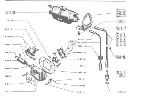 IGNITION SYSTEM, page 293 — 486 Parts Catalogue — Ami 6