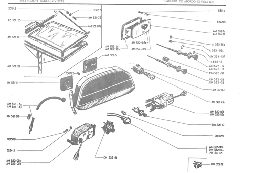 INSTRUMENT PANEL VOLTS, page 317 — 486 Parts Catalogue — Ami 6