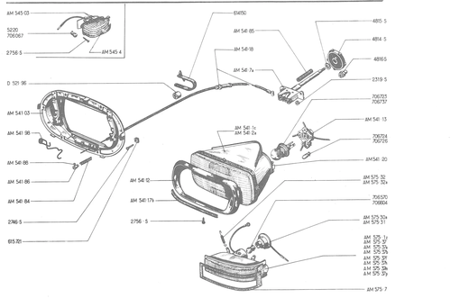 LIGHTING - FRONT INDICATORS, page 367 — 486 Parts Catalogue — Ami 6