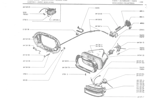 LIGHTING - FRONT INDICATORS, page 370 — 486 Parts Catalogue — Ami 6