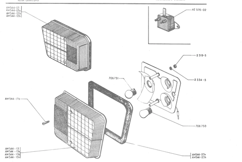 REAR LIGHTING, page 404 — 486 Parts Catalogue — Ami 6