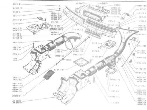 DEFROSTING - HEATING - VENTILATION, page 423 — 486 Parts Catalogue — Ami 6