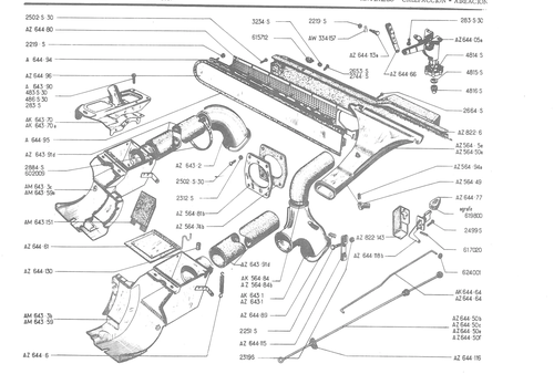 DEFROSTING - HEATING - VENTILATION, page 433 — 486 Parts Catalogue — Ami 6