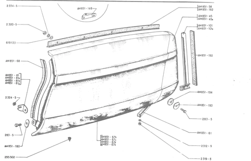 REAR WINGS, page 467 — 486 Parts Catalogue — Ami 6