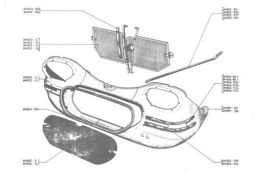 : FRONT PANEL, page 469 — 486 Parts Catalogue — Ami 6