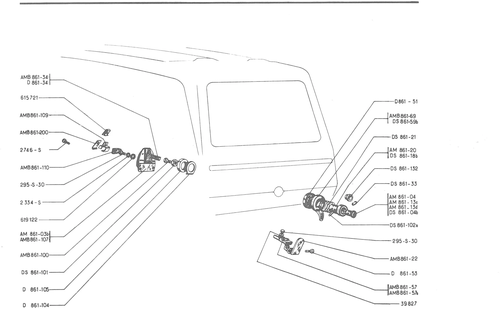 REAR DOOR LOCK ‘, page 529 — 486 Parts Catalogue — Ami 6
