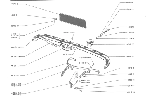 REAR BUMPERS, page 543 — 486 Parts Catalogue — Ami 6