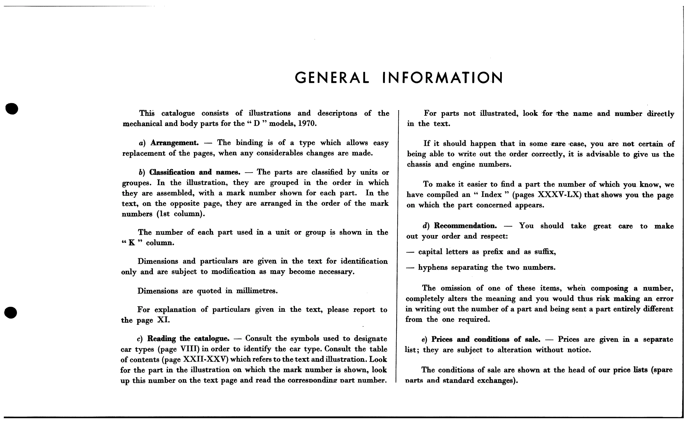 General  information, page 4 of 688 — 577 Parts Catalogue — Volume I