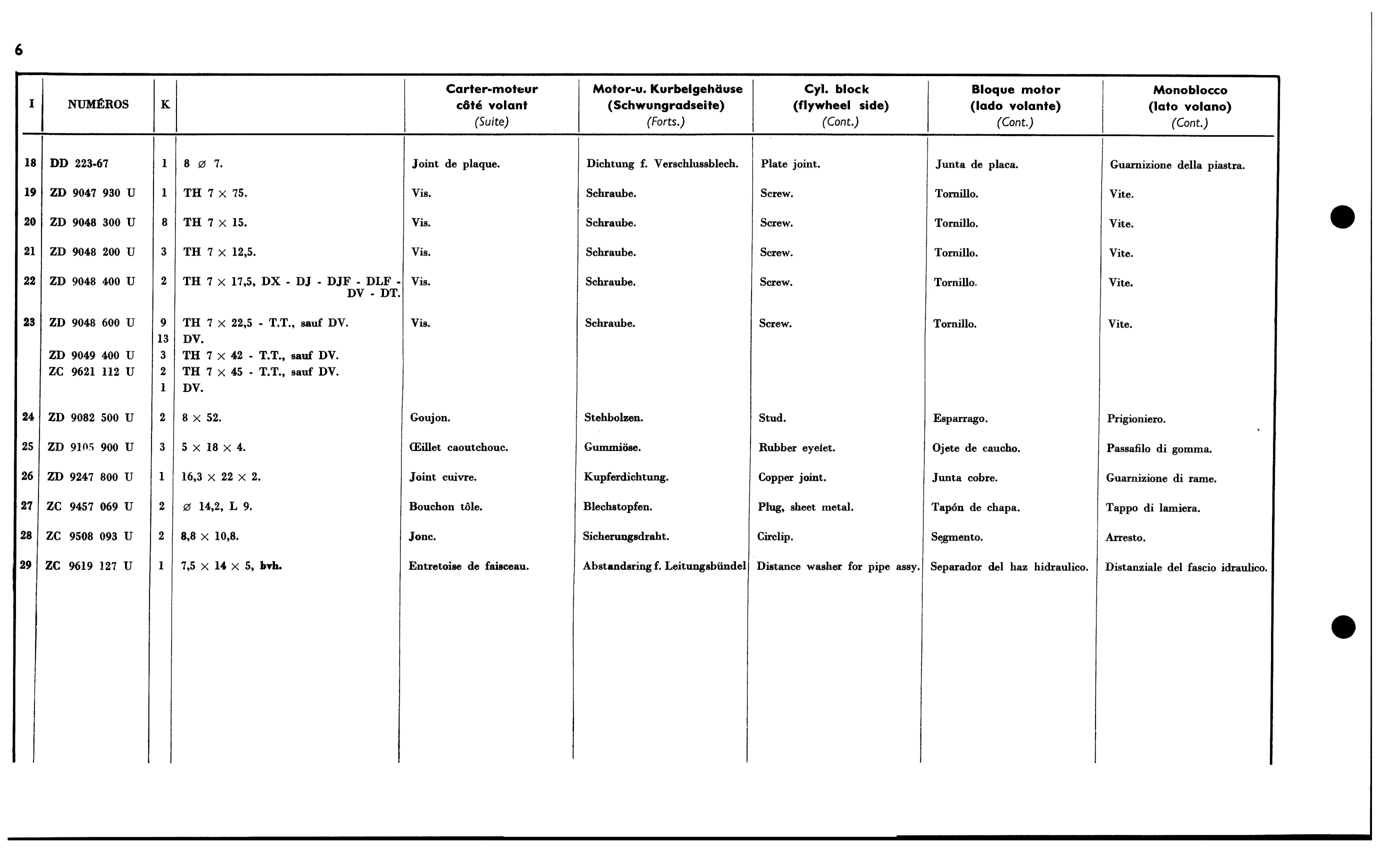 Cylinder block - flywheel end, page 64 of 688 — 577 Parts Catalogue — Volume I