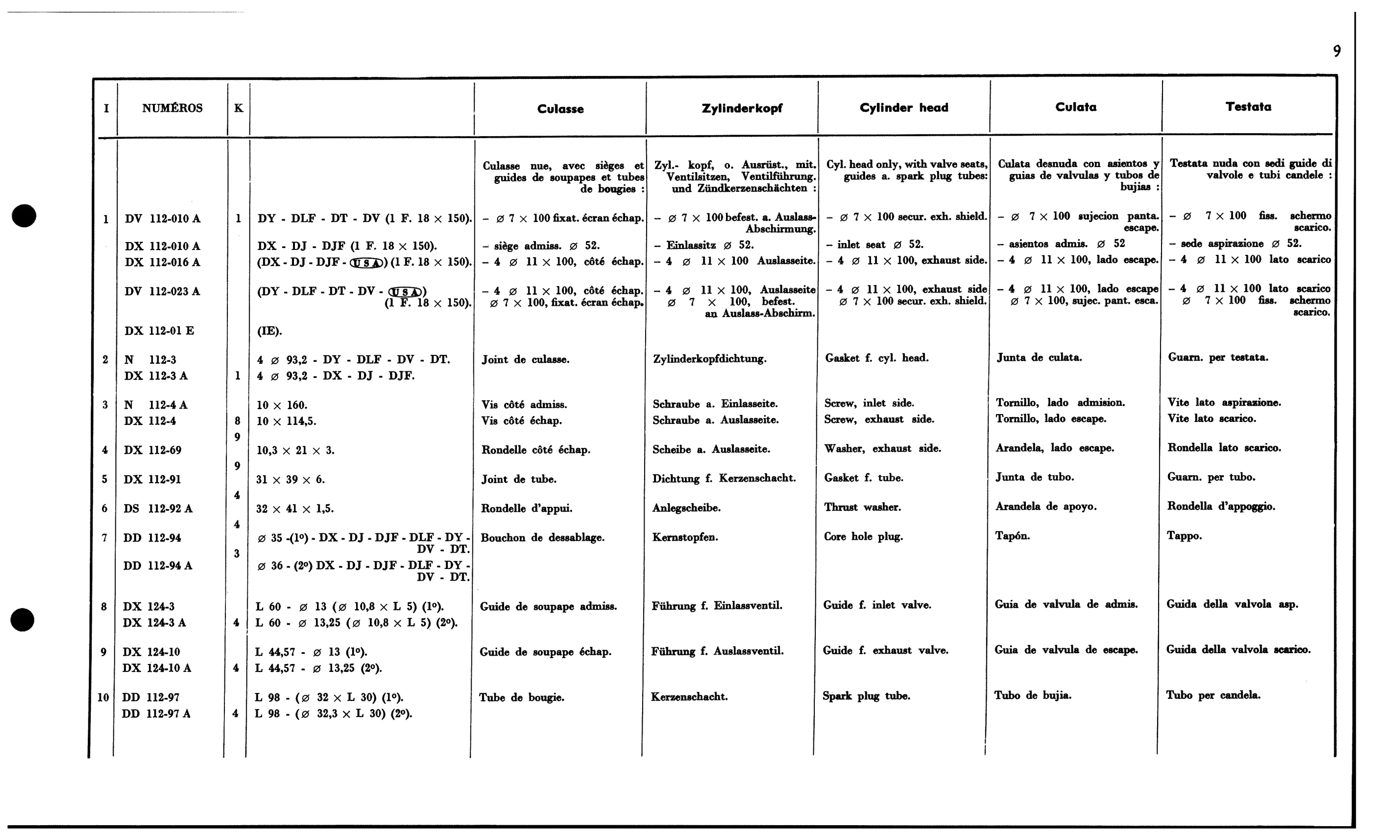 Cylinder head, page 66 of 688 — 577 Parts Catalogue — Volume I