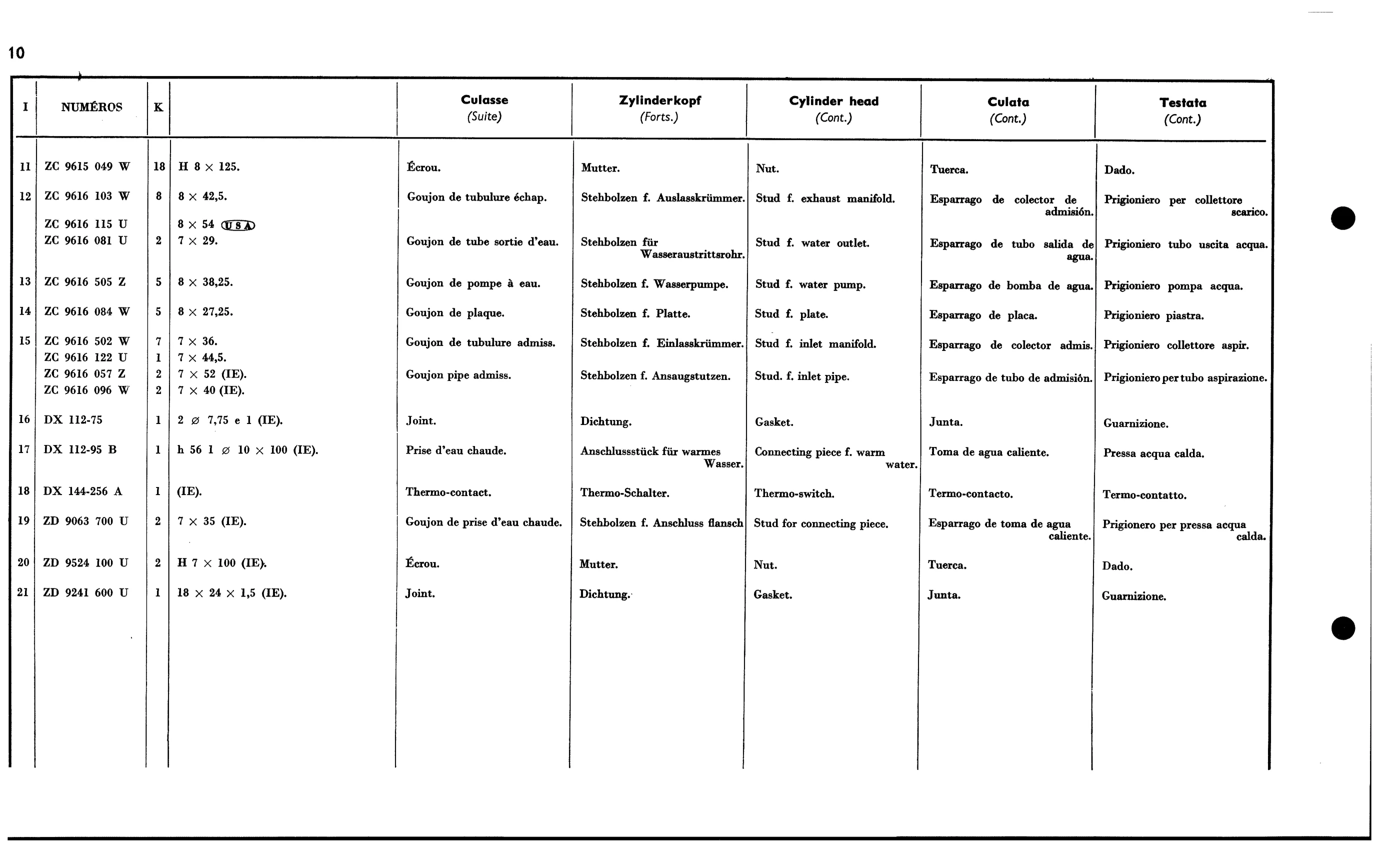 Cylinder head, page 67 of 688 — 577 Parts Catalogue — Volume I