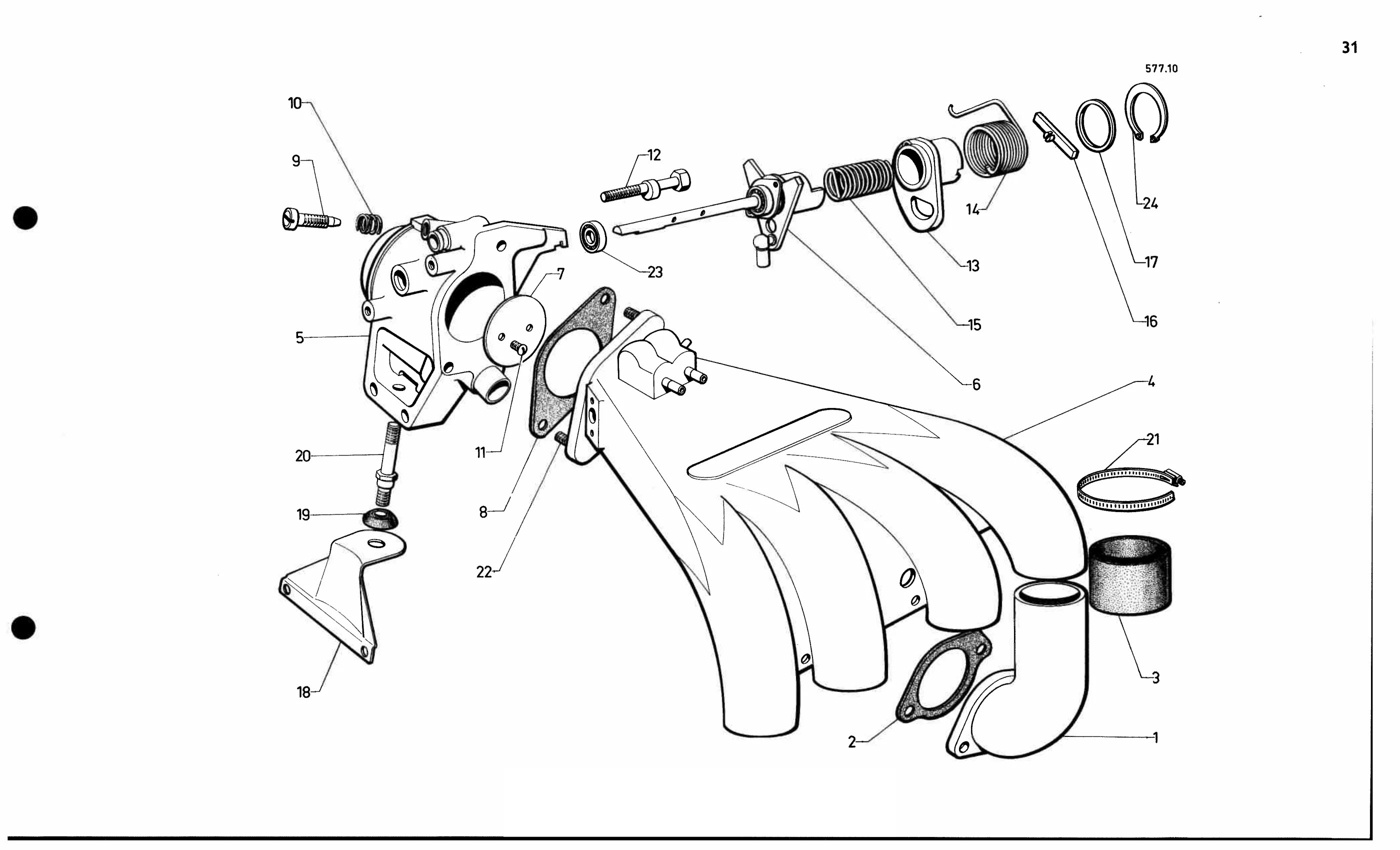 Inlet manifold EFI, page 83 of 688 — 577 Parts Catalogue — Volume I