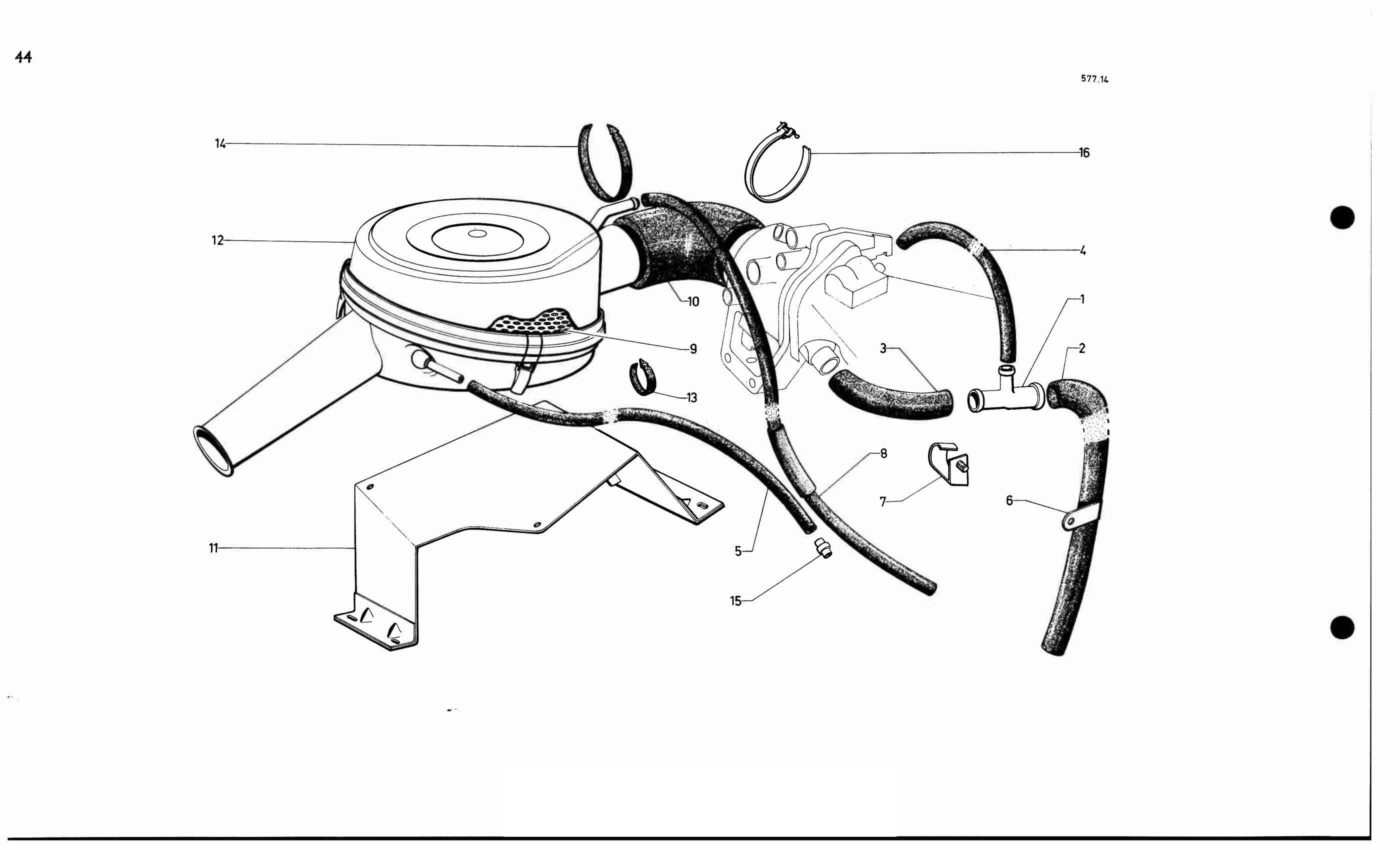 Air filter - EFI, page 94 of 688 — 577 Parts Catalogue — Volume I