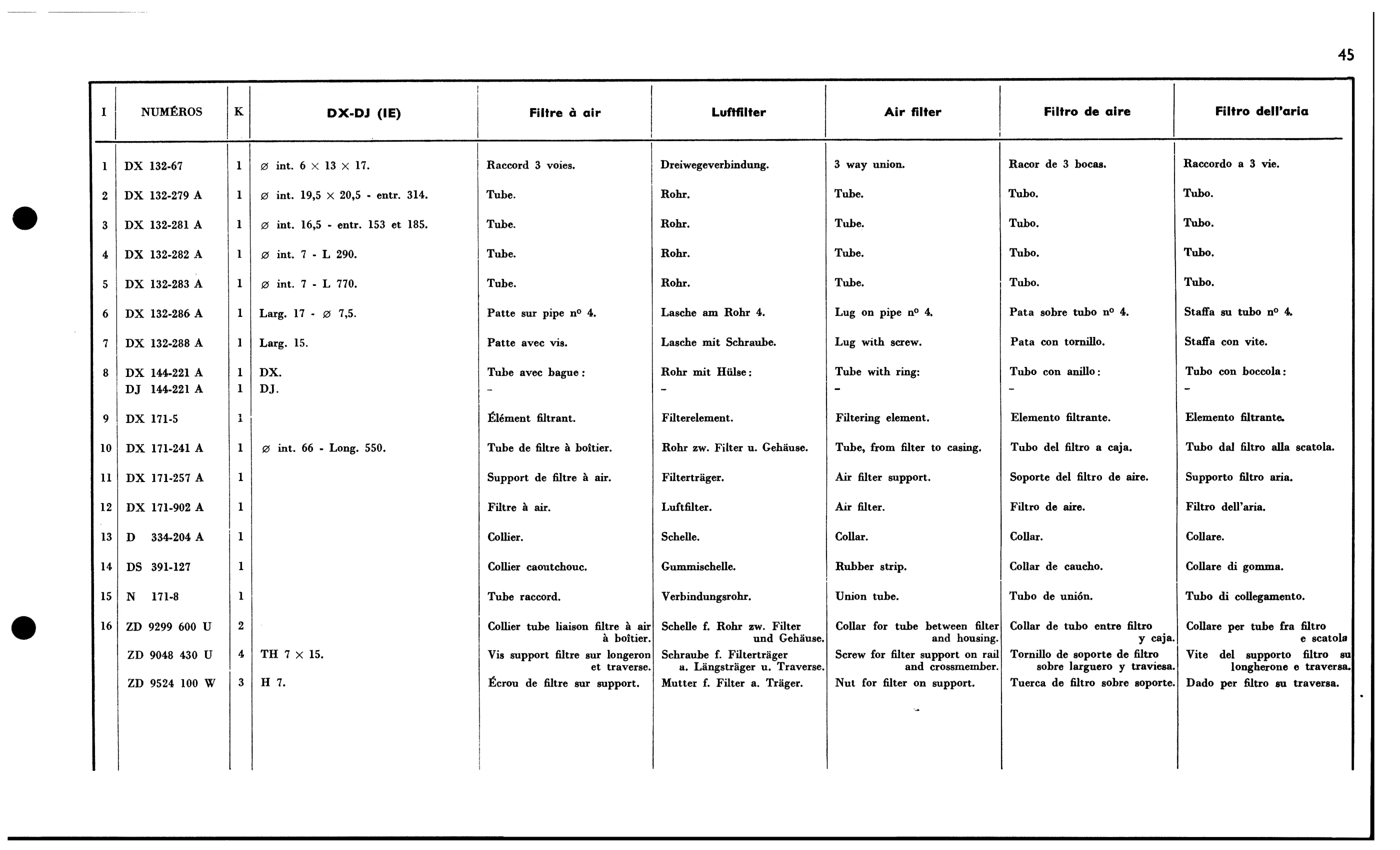 Air filter - EFI, page 95 of 688 — 577 Parts Catalogue — Volume I