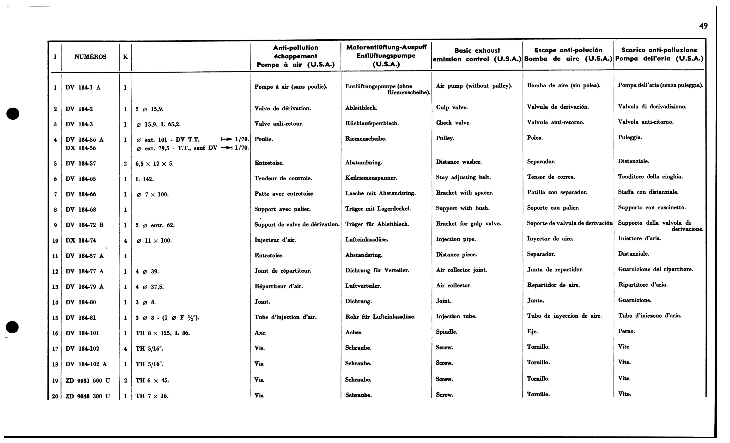 Air pump, page 99 of 688 — 577 Parts Catalogue — Volume I
