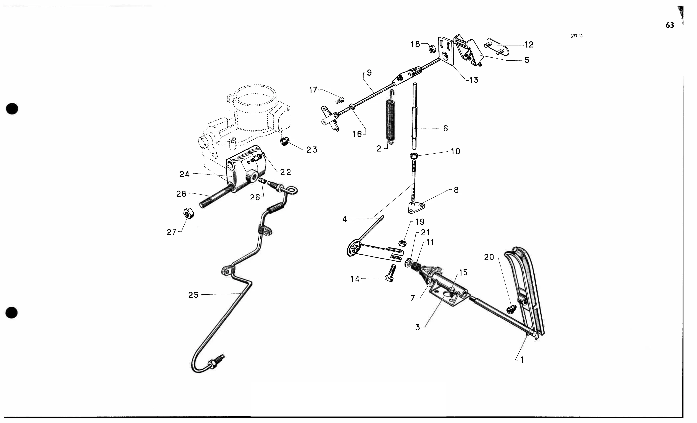Throttle control, page 107 of 688 — 577 Parts Catalogue — Volume I