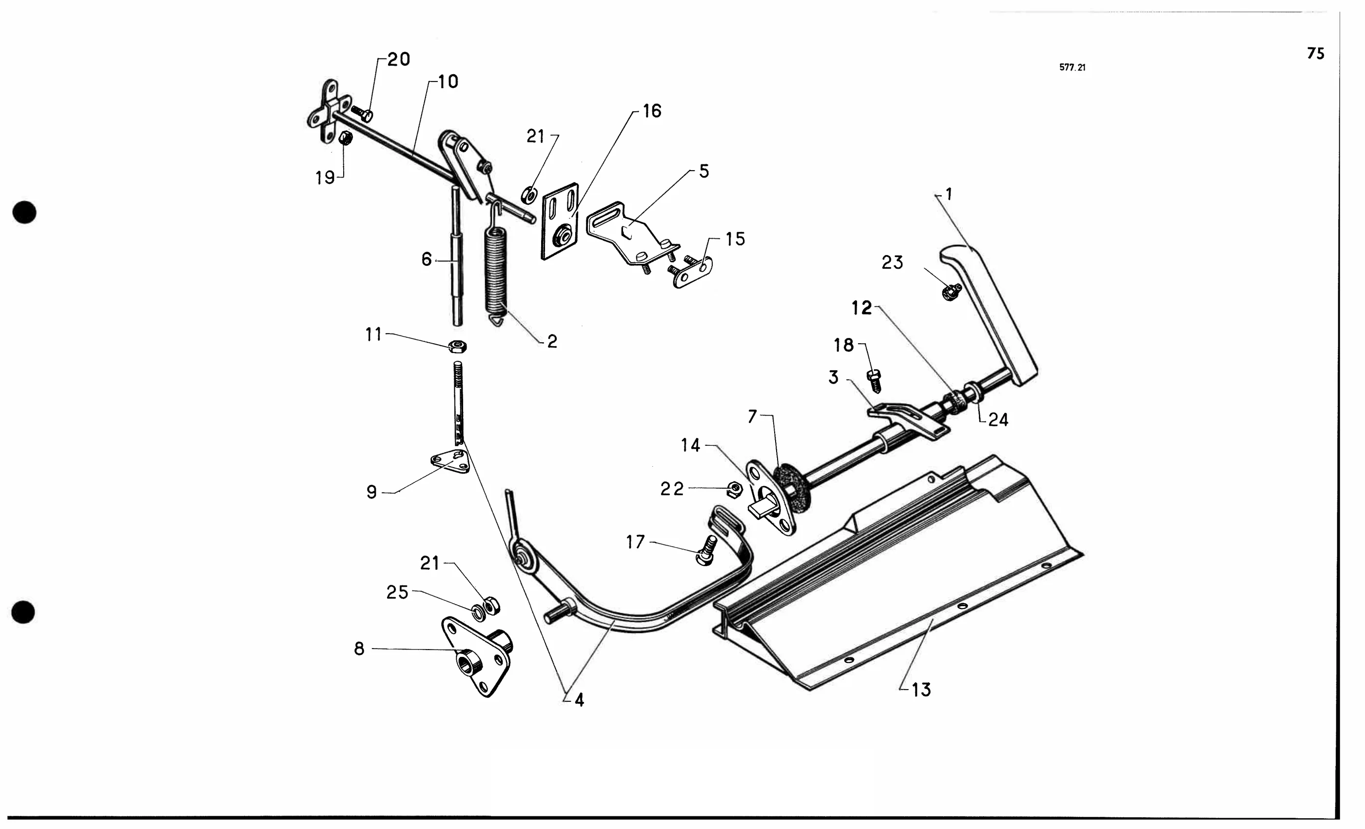 Throt. control RHD, page 115 of 688 — 577 Parts Catalogue — Volume I