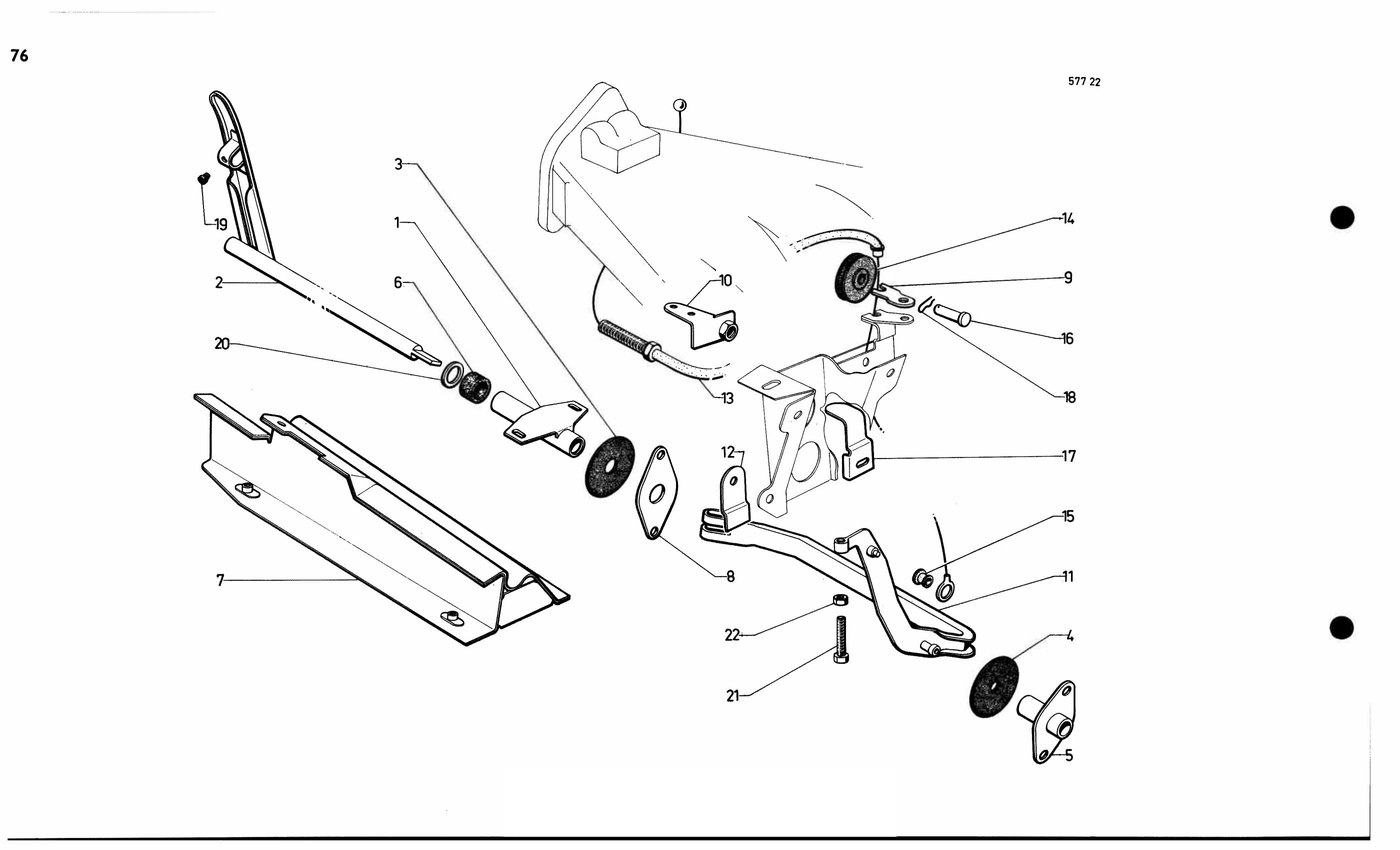Throt. control (EFI RHD), page 118 of 688 — 577 Parts Catalogue — Volume I