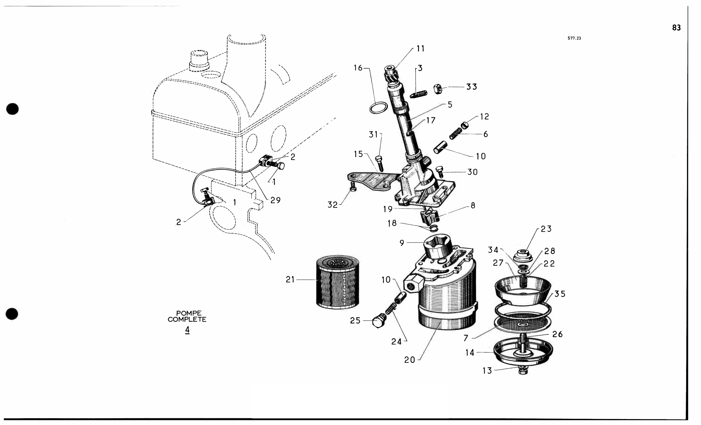 Oil pump, page 121 of 688 — 577 Parts Catalogue — Volume I