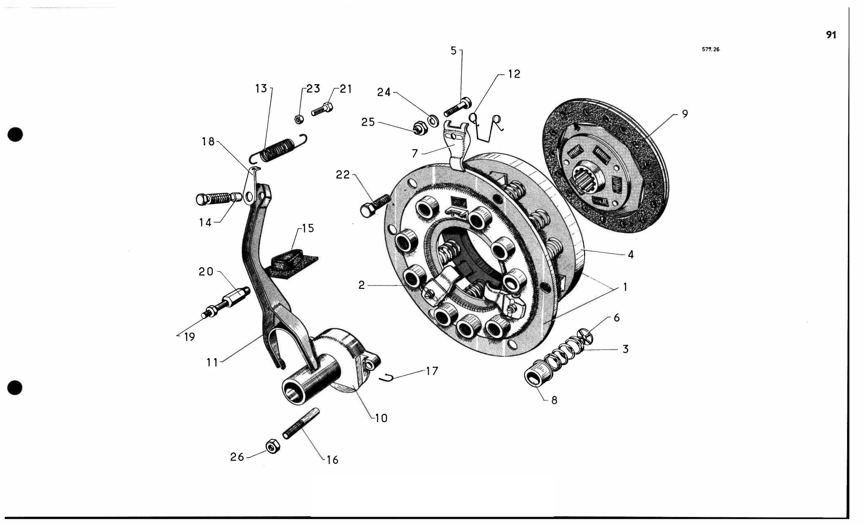 Clutch/Gearbox / Clutch, page 129 of 688 — 577 Parts Catalogue — Volume I