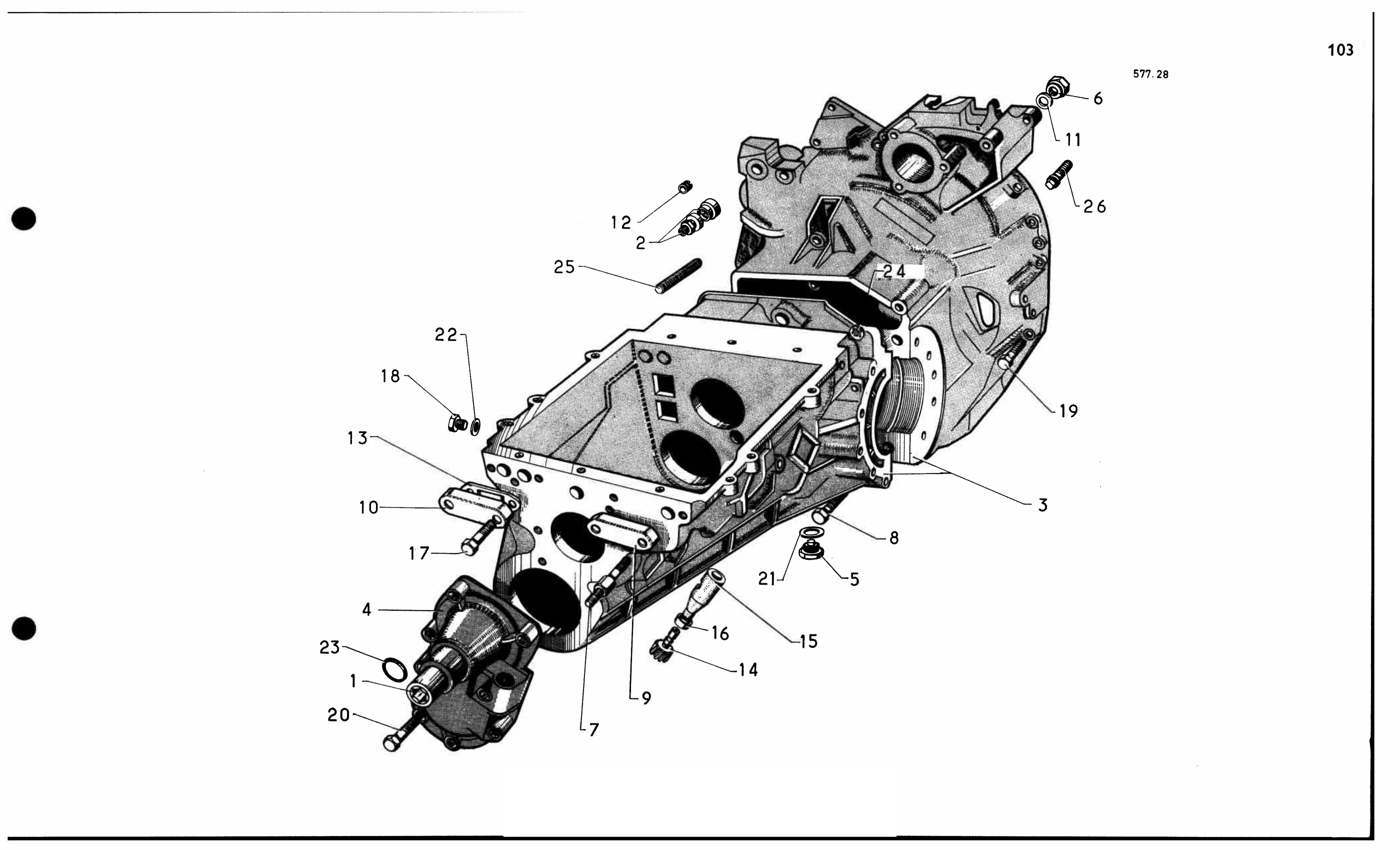 Gearbox / Housing, page 136 of 688 — 577 Parts Catalogue — Volume I